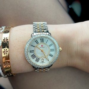 Michele Serein Two Tone Watch